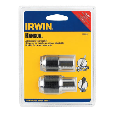 Irwin Hanson #0 to 1/2 in. Adjustable Tap Socket Kit Upto 1/2 in. 2 pc