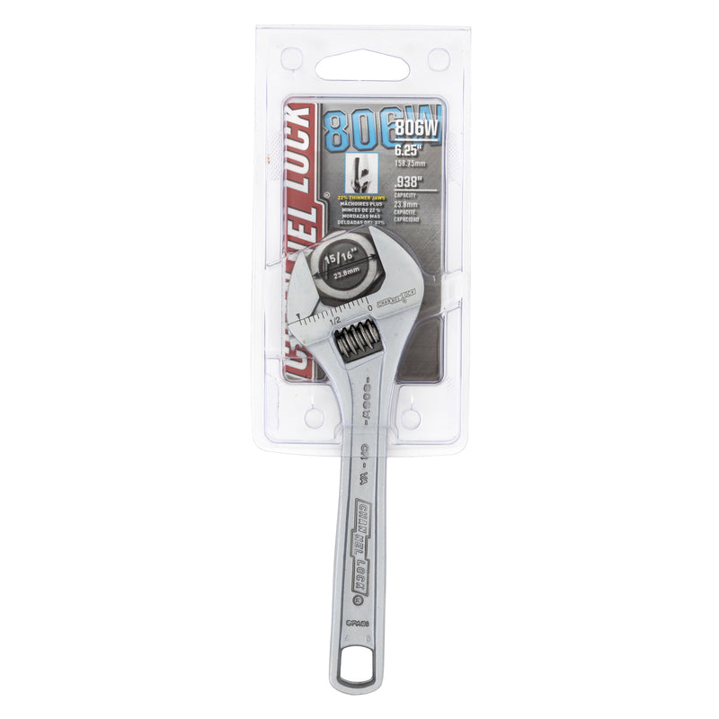 Channellock Metric and SAE Adjustable Wrench 6 in. L