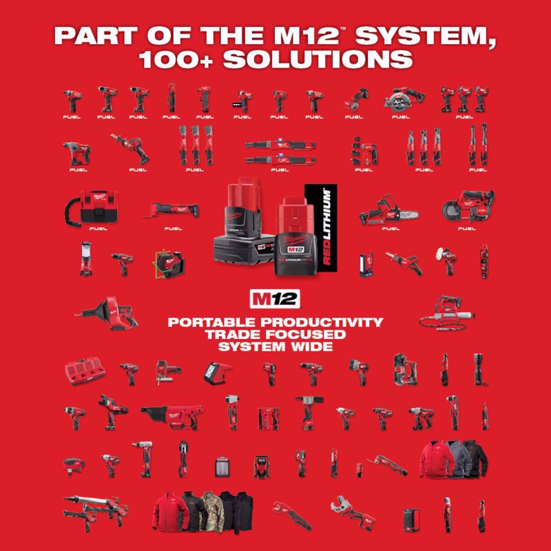 Milwaukee M12 Brushed Cordless Battery Operated Screwdriver Kit