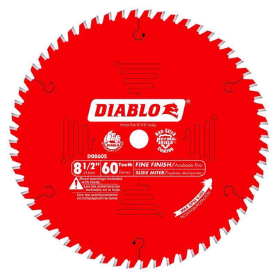 Diablo 8-1/2 in. D X 5/8 in. TiCo Hi-Density Carbide Miter Saw Blade 60 teeth