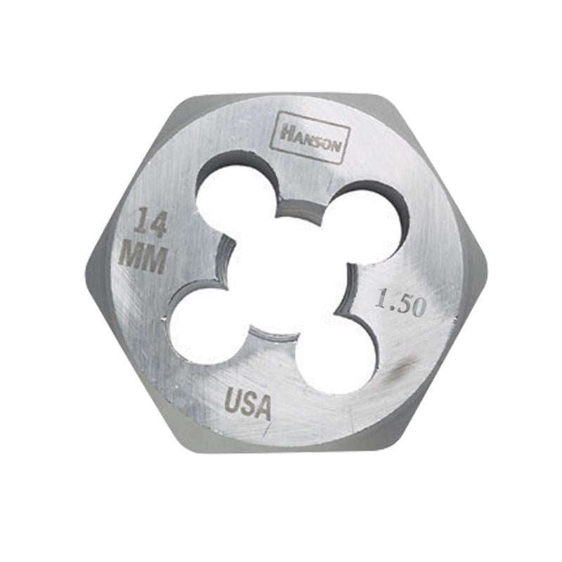 Irwin Hanson High Carbon Steel Metric Hexagon Die 14 mm