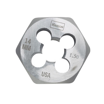 Irwin Hanson High Carbon Steel Metric Hexagon Die 14 mm