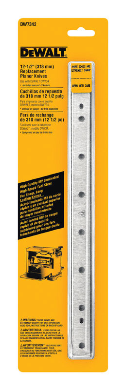DEWALT 12-1/2 in. L Steel Planer Blade Double-Edged 3 pk