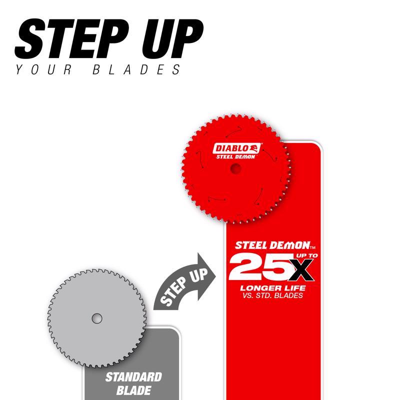 Diablo Steel Demon 7-1/4 in. D X 5/8 in. Cermet Metal Saw Blade 48 teeth