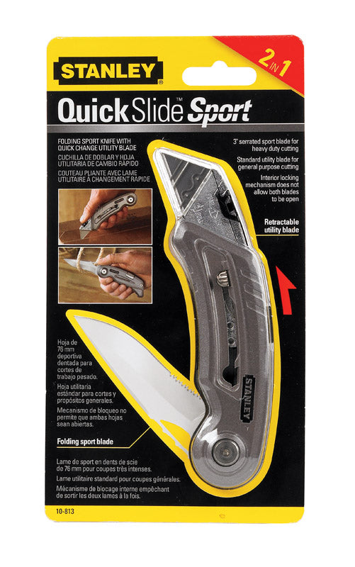 Stanley QuickSlide Sliding Utility Knife Gray