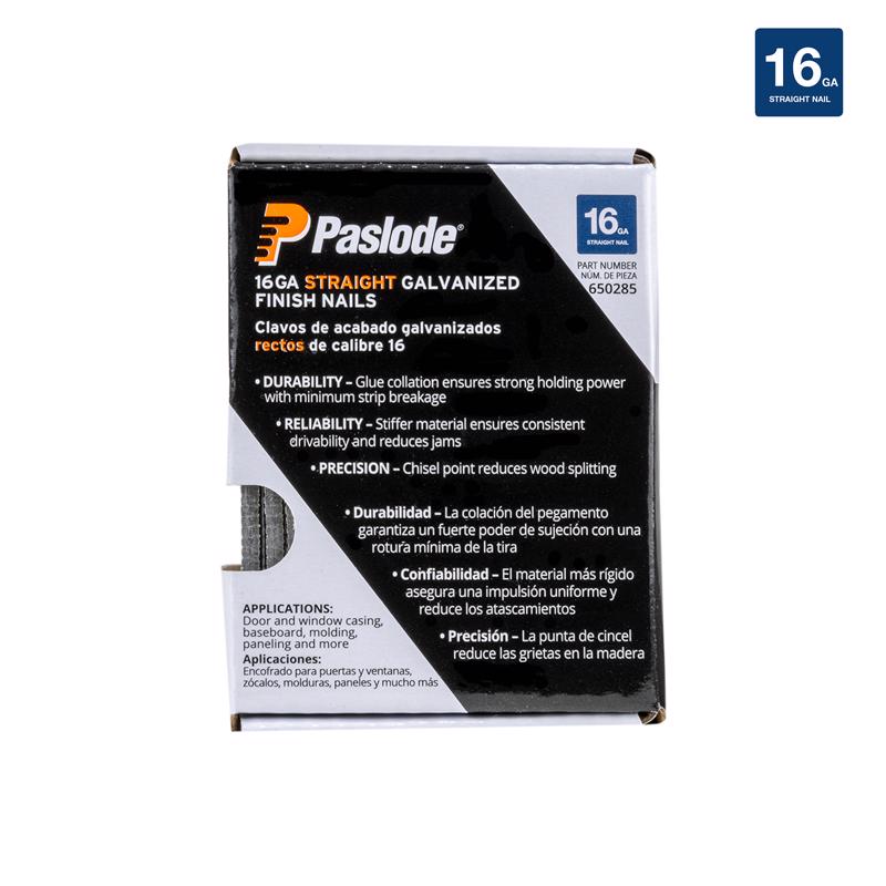 Paslode 2 in. L X 16 Ga. Straight Strip Galvanized Finish Nails 2000 pk