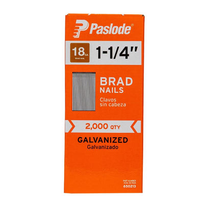 Paslode 1 in. L X 18 Ga. Straight Strip Galvanized Brad Nails 2,000 pk