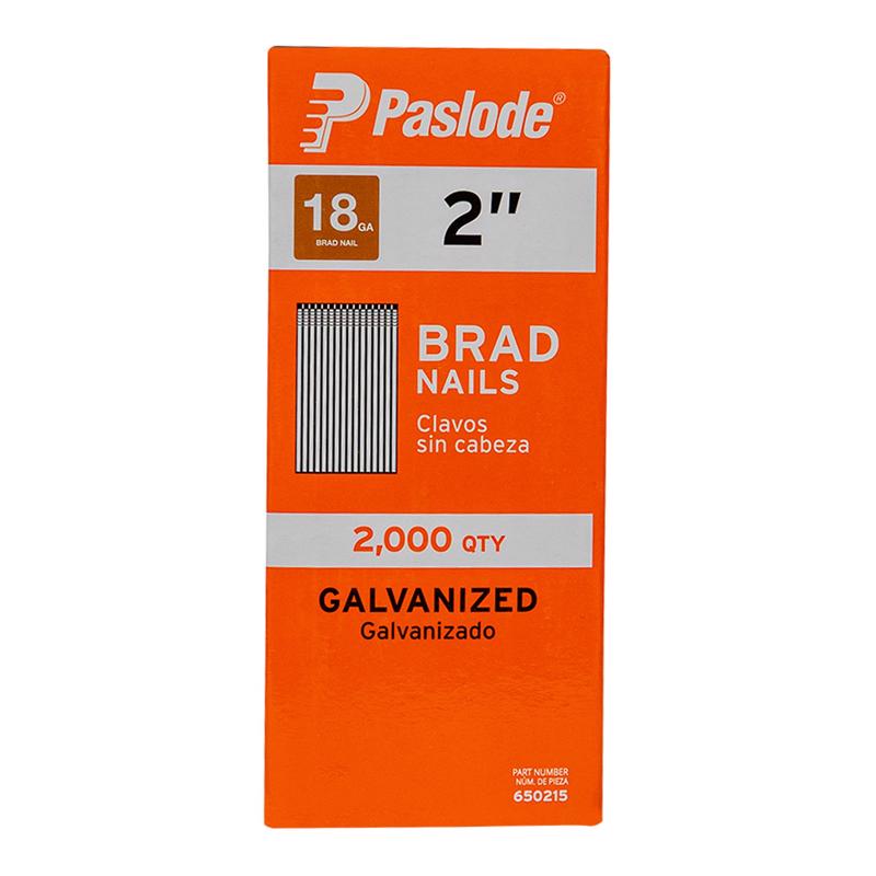 Paslode 2 in. L X 18 Ga. Straight Strip Galvanized Brad Nails 2,000 pk