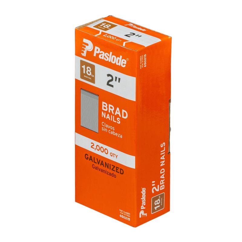 Paslode 2 in. L X 18 Ga. Straight Strip Galvanized Brad Nails 2,000 pk