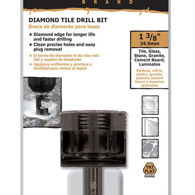 Montana Brand 1-3/8 in. Alloy Steel Drill Bit 3-Flat Shank