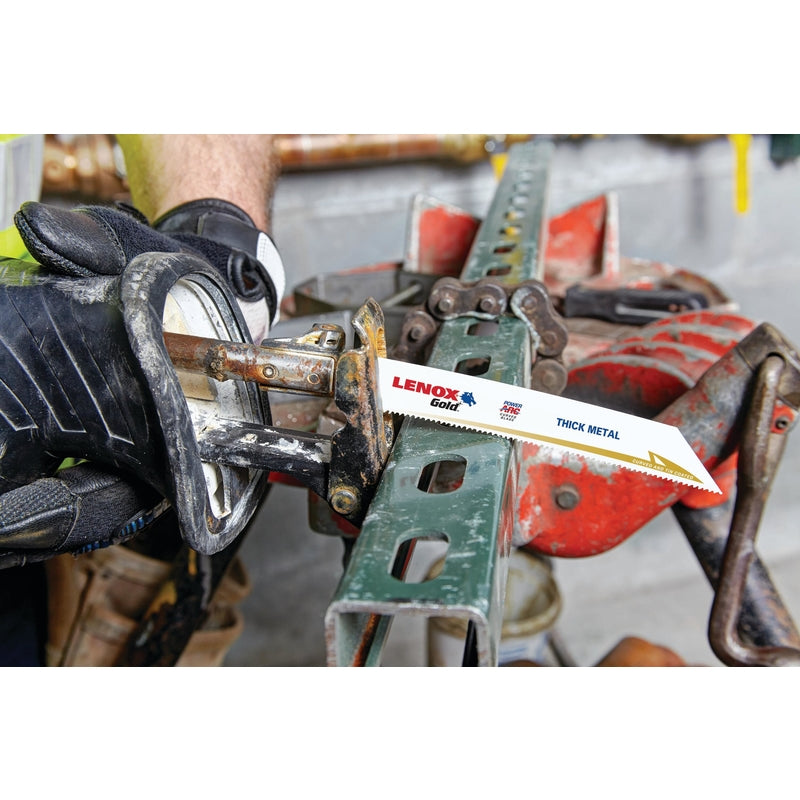 Lenox Gold 8 in. Bi-Metal Reciprocating Saw Blade 18 TPI 5 pk