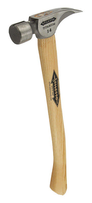 Stiletto 14 oz Milled Face Claw Hammer 18 in. Hickory Handle