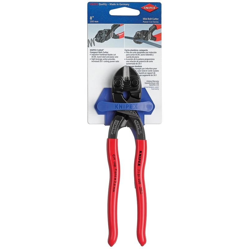 Knipex 8 in. Mini Bolt Cutter Black/Red