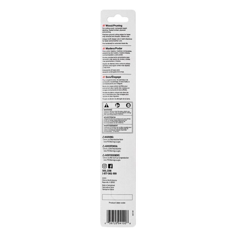SKIL 9 in. Carbon Steel Reciprocating Saw Blade 5 TPI