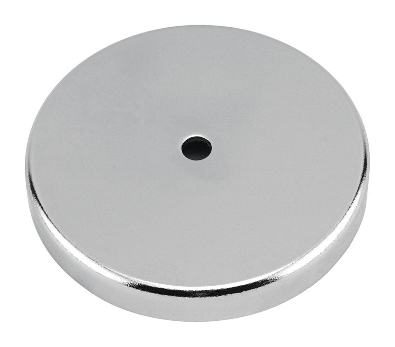 Magnet Source .283 in. L X 1.42 in. W Silver Round Base Magnet 16 lb. pull