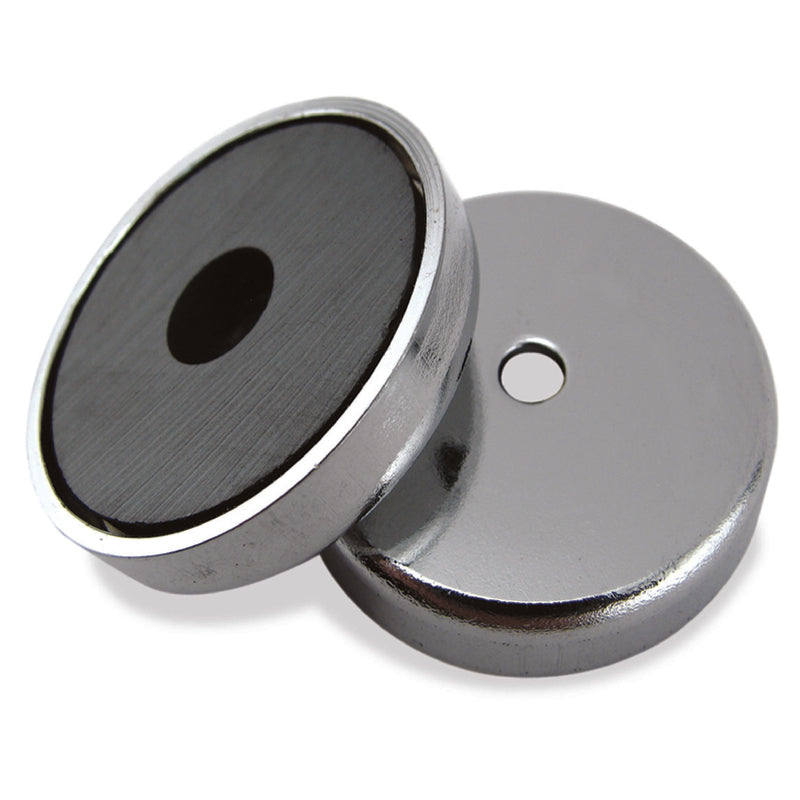 Magnet Source .283 in. L X 1.42 in. W Silver Round Base Magnet 16 lb. pull
