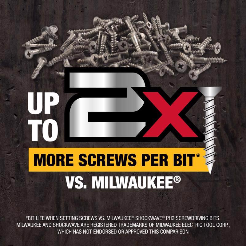 DeWalt ELITE SERIES Phillips #2 X 3-1/2 in. L Power Bit Steel