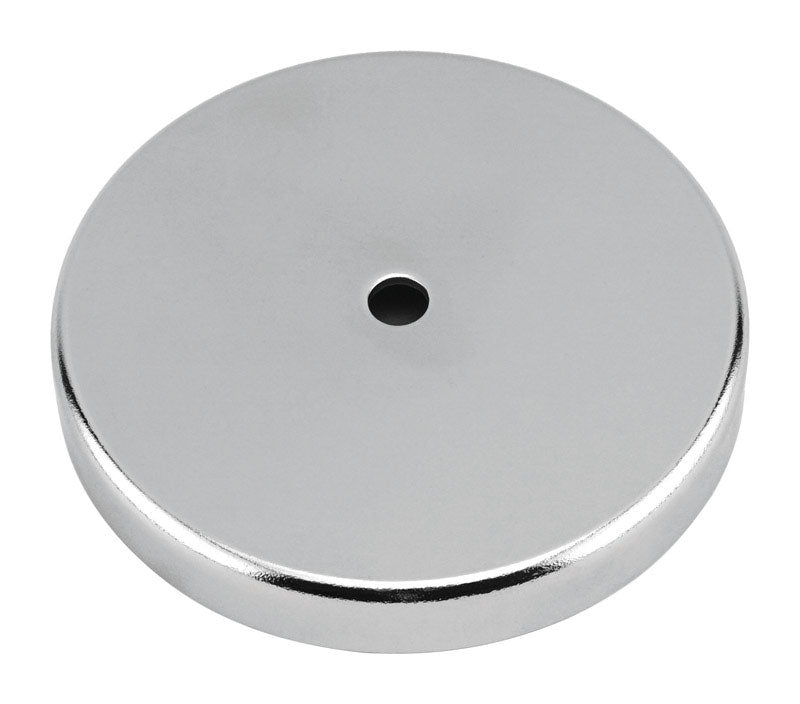 Magnet Source .303 in. L X 2.04 in. W Silver Round Base Magnet 25 lb. pull