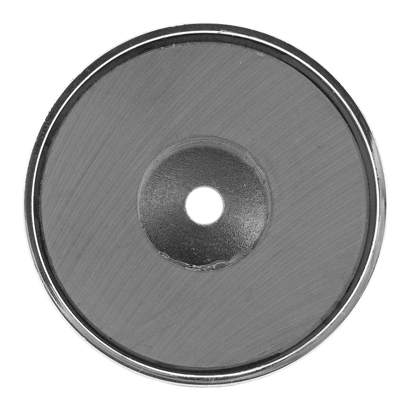 Magnet Source .375 in. L X 2.61 in. W Silver Round Base Magnet 65 lb. pull