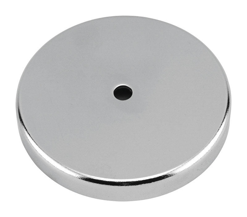 Magnet Source .44 in. L X 3.2 in. W Silver Round Base Magnet 95 lb. pull