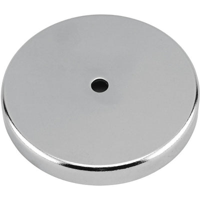 Magnet Source .44 in. L X 3.2 in. W Silver Round Base Magnet 95 lb. pull
