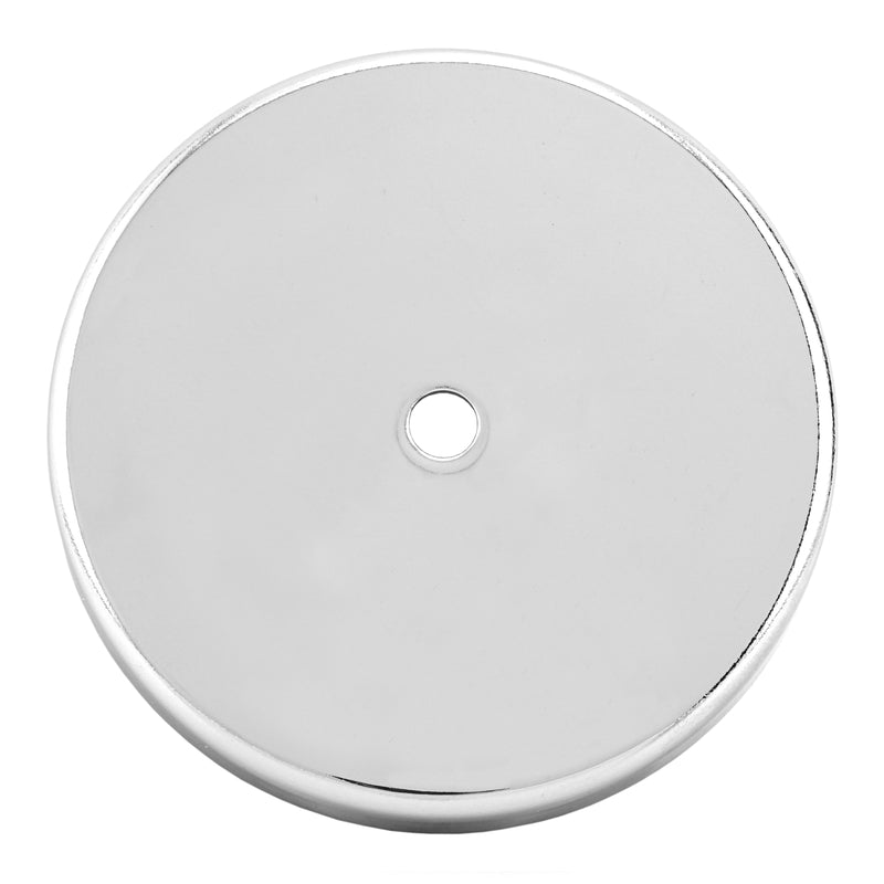 Magnet Source .44 in. L X 3.2 in. W Silver Round Base Magnet 95 lb. pull