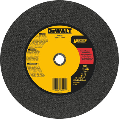 DeWalt 14 in. D X 1 in. Aluminum Oxide Chop Saw Wheel