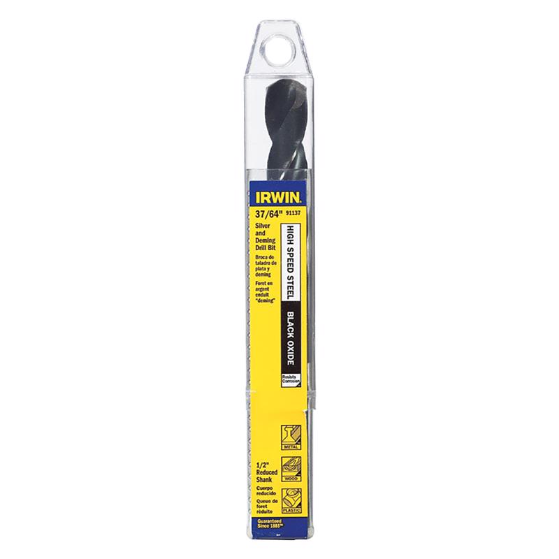 Irwin 37/64 in. X 6 in. L High Speed Steel Drill Bit Straight Shank