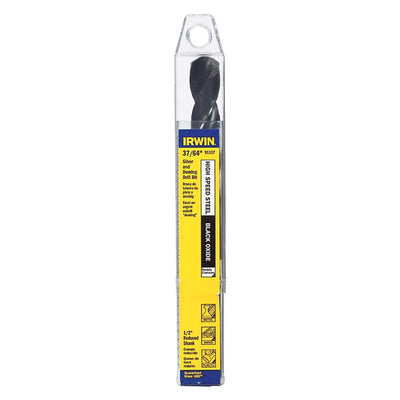 Irwin 37/64 in. X 6 in. L High Speed Steel Drill Bit Straight Shank