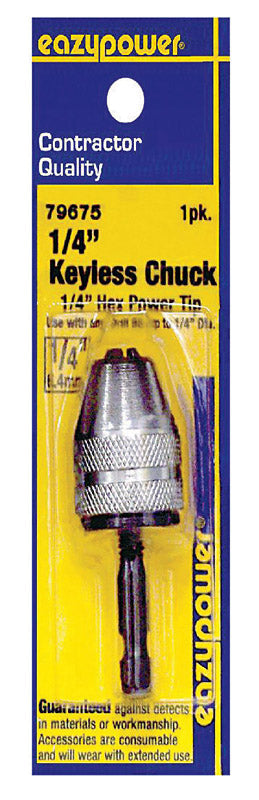 Eazypower 1/4 in. in. Keyless Chuck Adapter 1/4 in. Hex Shank