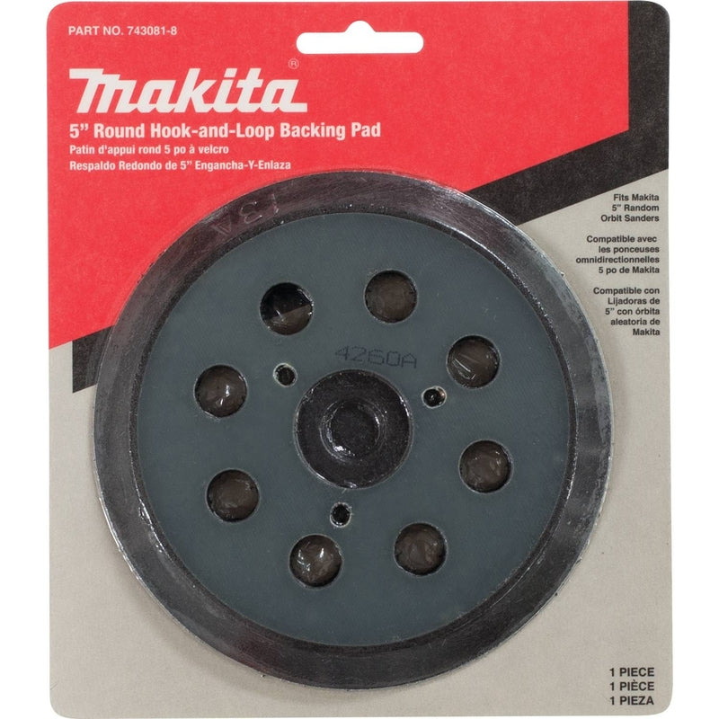 Makita 5 in. Hook and Loop Sander Replacement Pad Fine