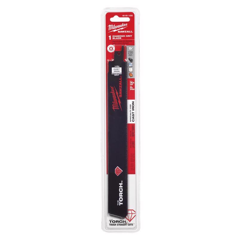 Milwaukee The Torch 9 in. Diamond Grit Reciprocating Saw Blade