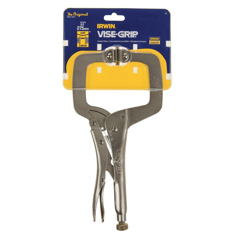 Irwin Vise-Grip 3-3/8 in. X 2-5/8 in. D Locking C-Clamp with Swivel Pads 1000 lb