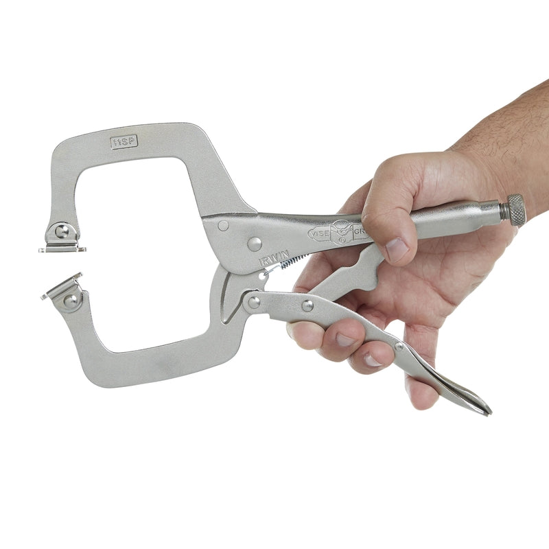 Irwin Vise-Grip 3-3/8 in. X 2-5/8 in. D Locking C-Clamp with Swivel Pads 1000 lb