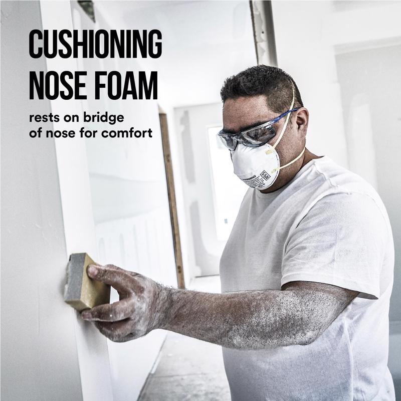 3M N95 Paint Prep Cup Disposable Respirator White One Size Fits Most 20 pk