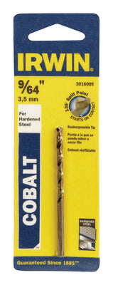 Irwin 9/64 in. X 2-7/8 in. L Cobalt Alloy Steel Drill Bit Straight Shank