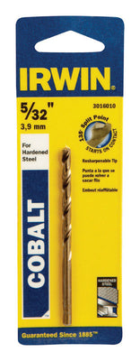 Irwin 5/32 in. X 3-1/8 in. L Cobalt Alloy Steel Drill Bit Straight Shank