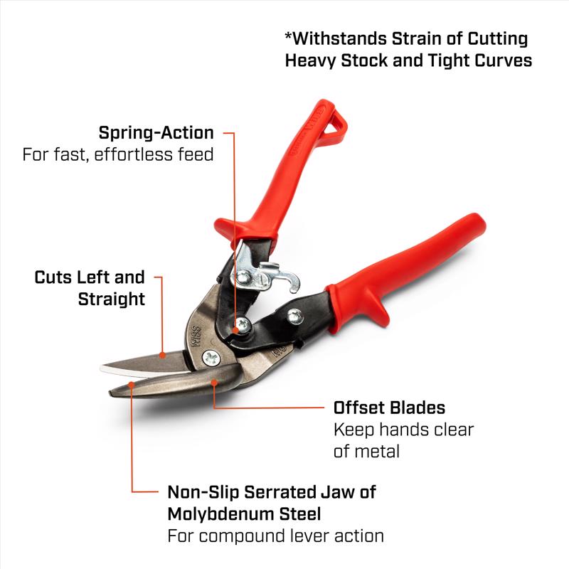 Crescent Wiss 9-1/4 in. Stainless Steel Left Offset Snips 18 Ga.
