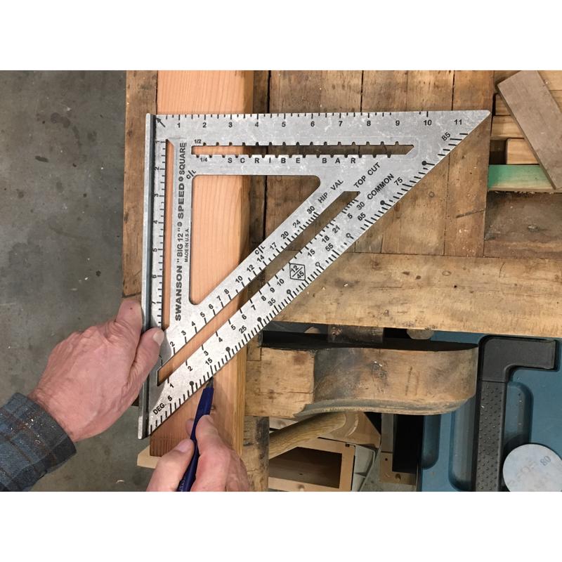 Swanson 12 in. L X 1 in. H Aluminum Big 12 Speed Square