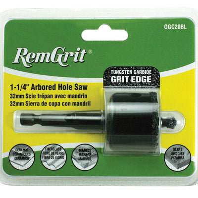 Disston 1-1/4 in. Carbide Grit 1/4 in. D Hole Saw Arbor