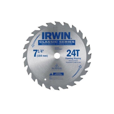 Irwin 7-1/4 in. D X 5/8 in. Classic Carbide Circular Saw Blade 24 teeth