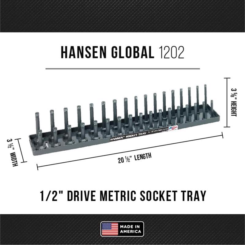 Hansen Global 20.5 in. L X 1/2 in. drive Metric Socket