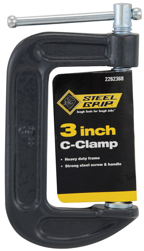 Steel Grip 3 in. Adjustable C-Clamp