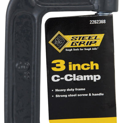 Steel Grip 3 in. Adjustable C-Clamp