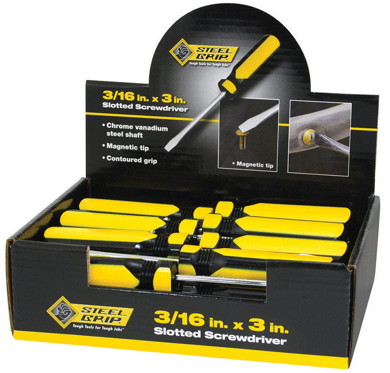 Steel Grip 3/16 in. X 3 in. L Slotted Screwdriver