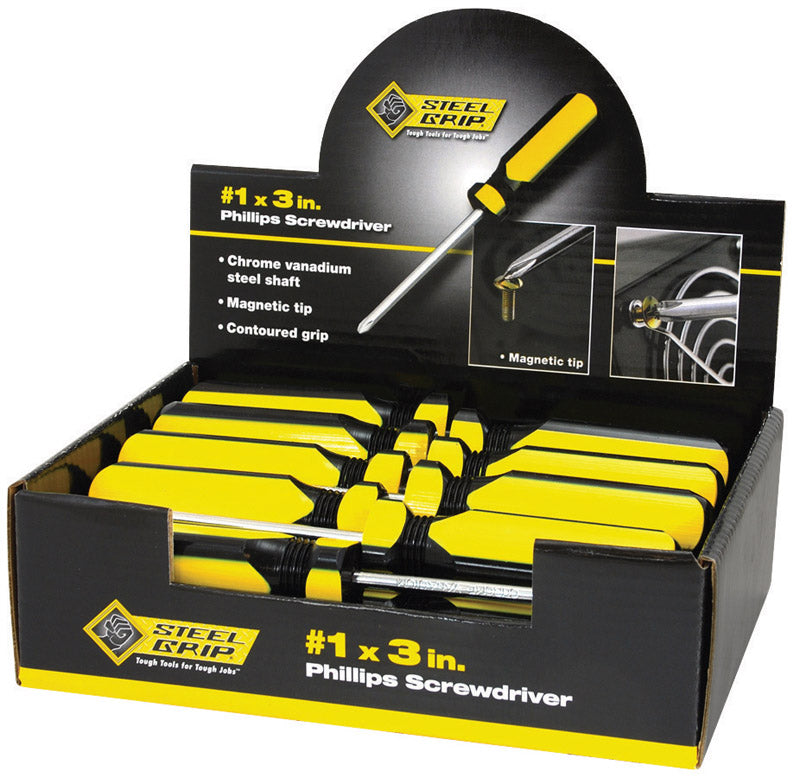 Steel Grip #1 X 3 in. L Phillips Screwdriver