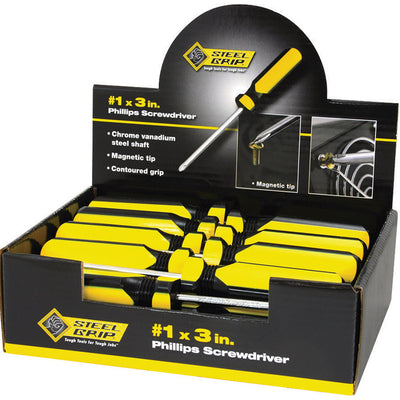 Steel Grip #1 X 3 in. L Phillips Screwdriver