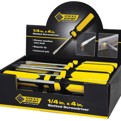 Steel Grip 1/4 in. X 4 in. L Slotted Screwdriver