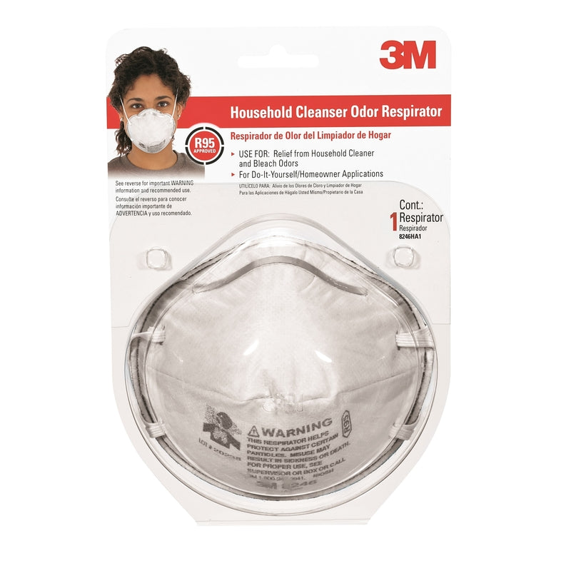 3M R95 Household Cleaner Half Face Respirator White