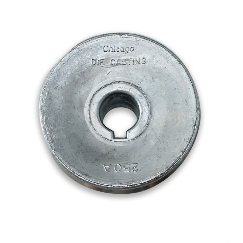 Chicago Die Cast 3-1/2 in. D X 5/8 in. D Zinc Single V-Grooved Pulley